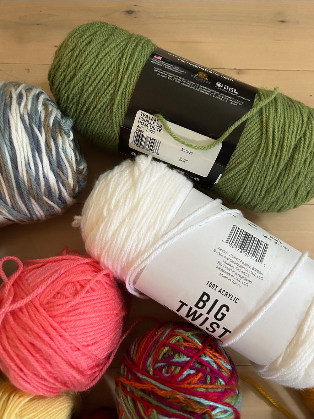 16 Assorted Yarn Destash Bundle Skeins and Balls with Partial Panel - Picture 3 of 10